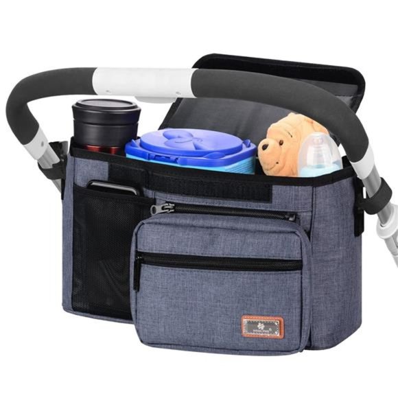 Universal Stroller Organizer, Stroller Large Storage Bag with Cup Holder - Picture 4 of 7